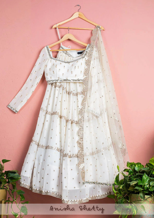 Ivory Mirror Lehenga Set
