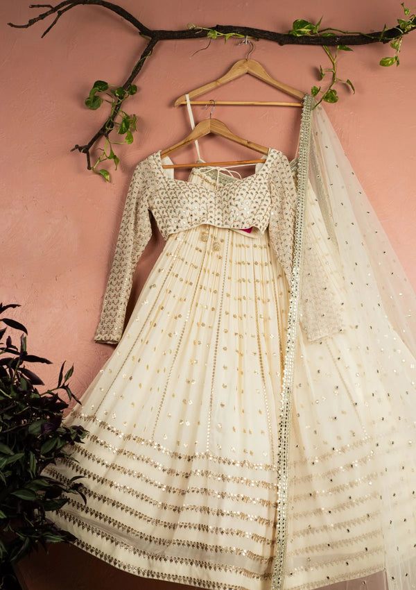 Ivory Radiant Sequin Lehenga Set