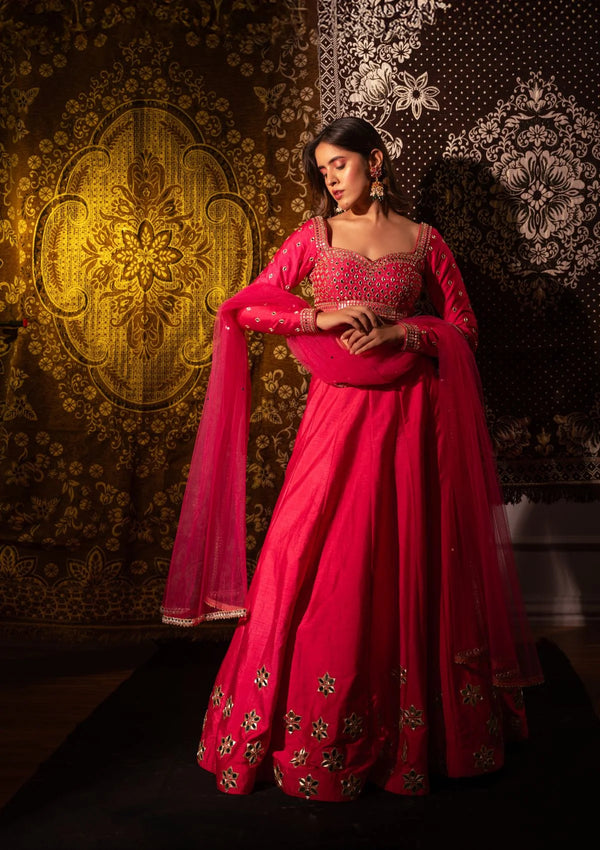 Raspberry Pink Lehenga Set