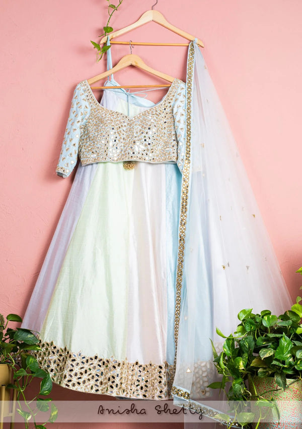 Pastel Mirror Lehenga Set