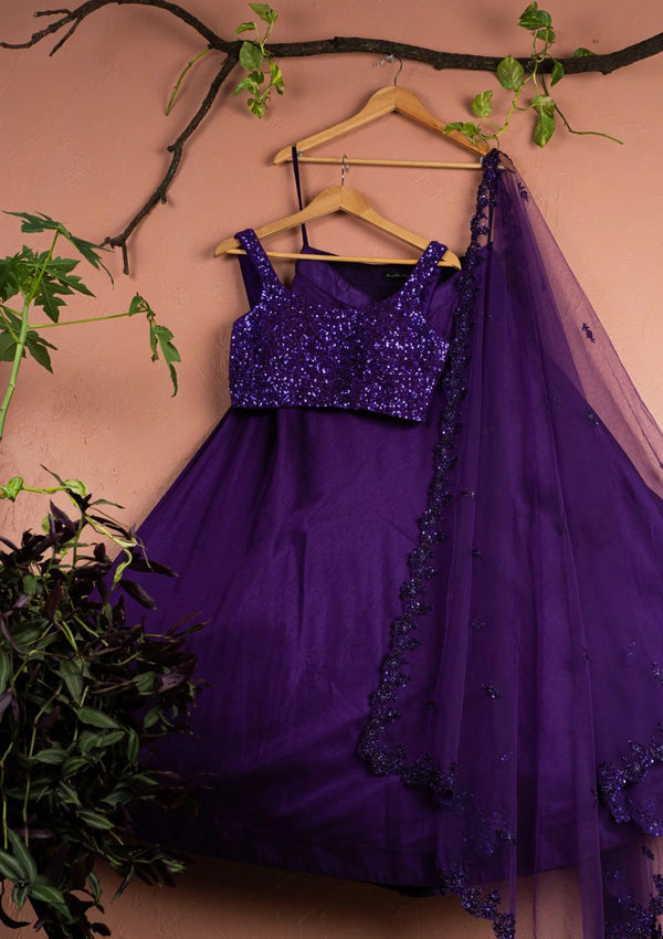 Royal Violet Lehenga Set