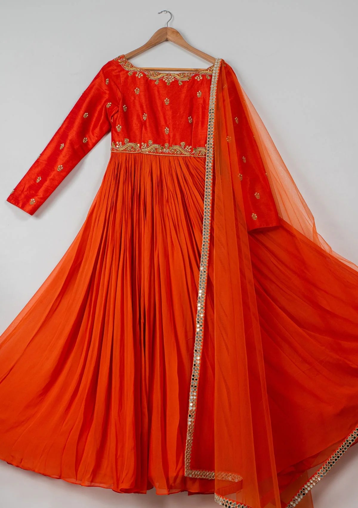 Tangelo Anarkali Set