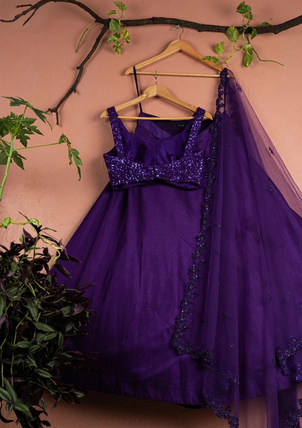 Royal Violet Lehenga Set