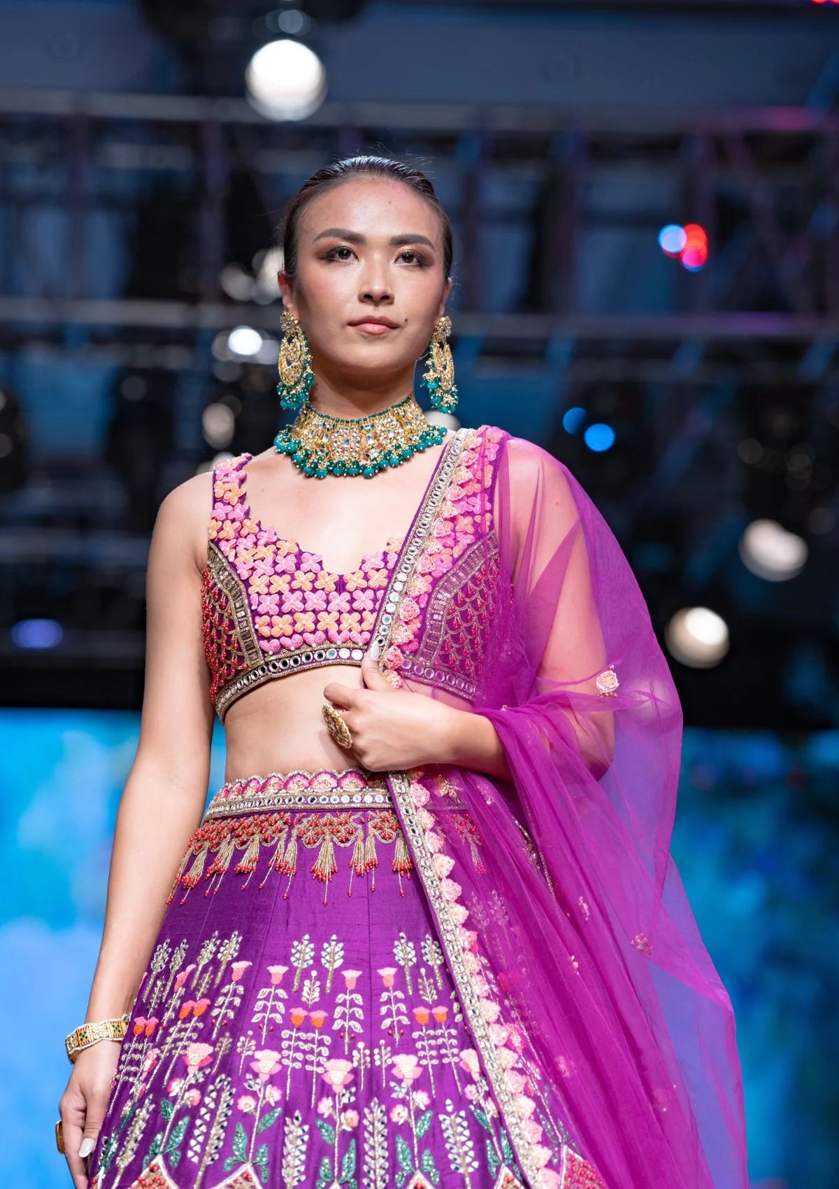 The Flamingo Garden Lehenga Set