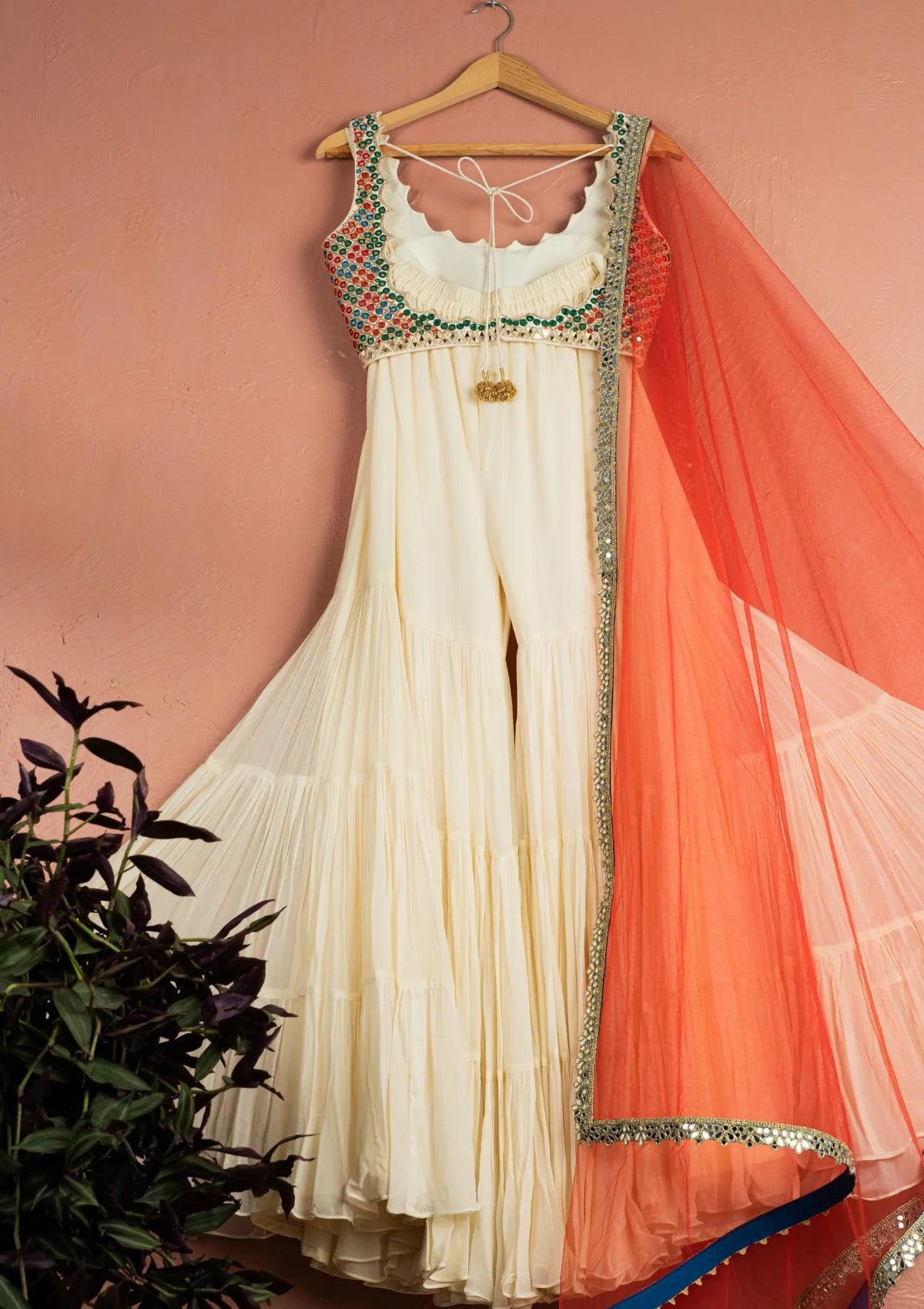 Ivory Kaleidoscope Dream Sharara Set