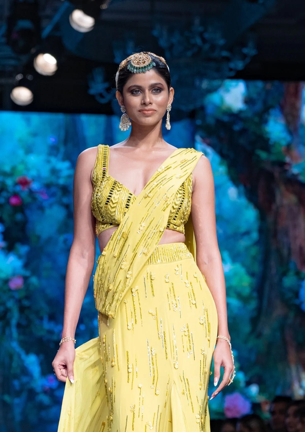 The Sunrise Prestitched Saree in Lemon Yellow