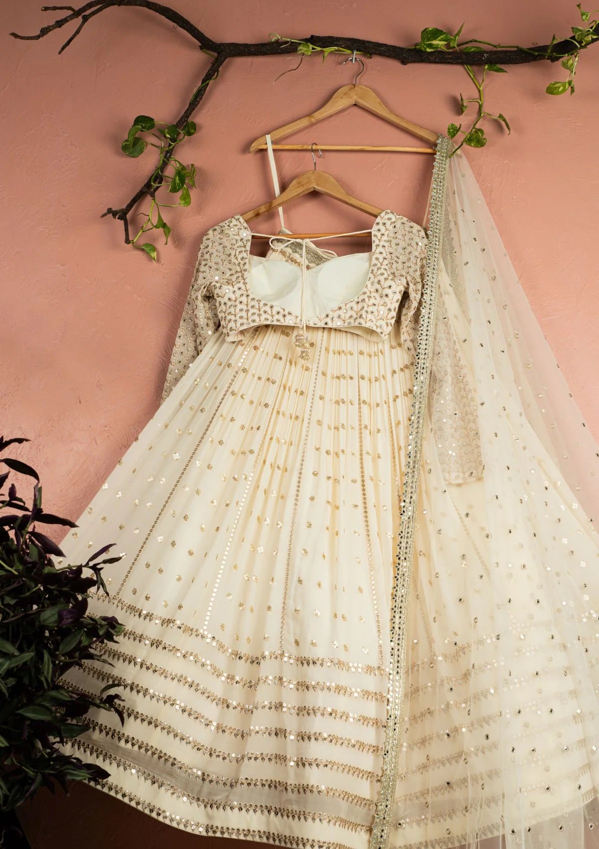 Ivory Radiant Sequin Lehenga Set