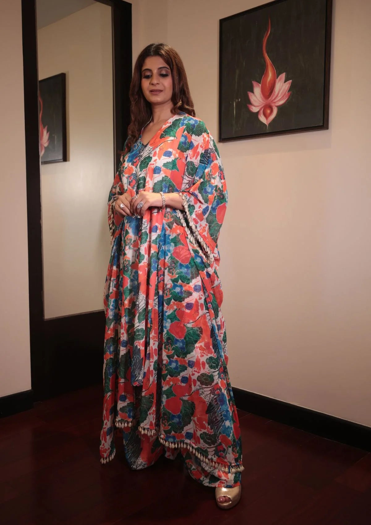 Floral Fiesta Kaftan Co-Ord Set