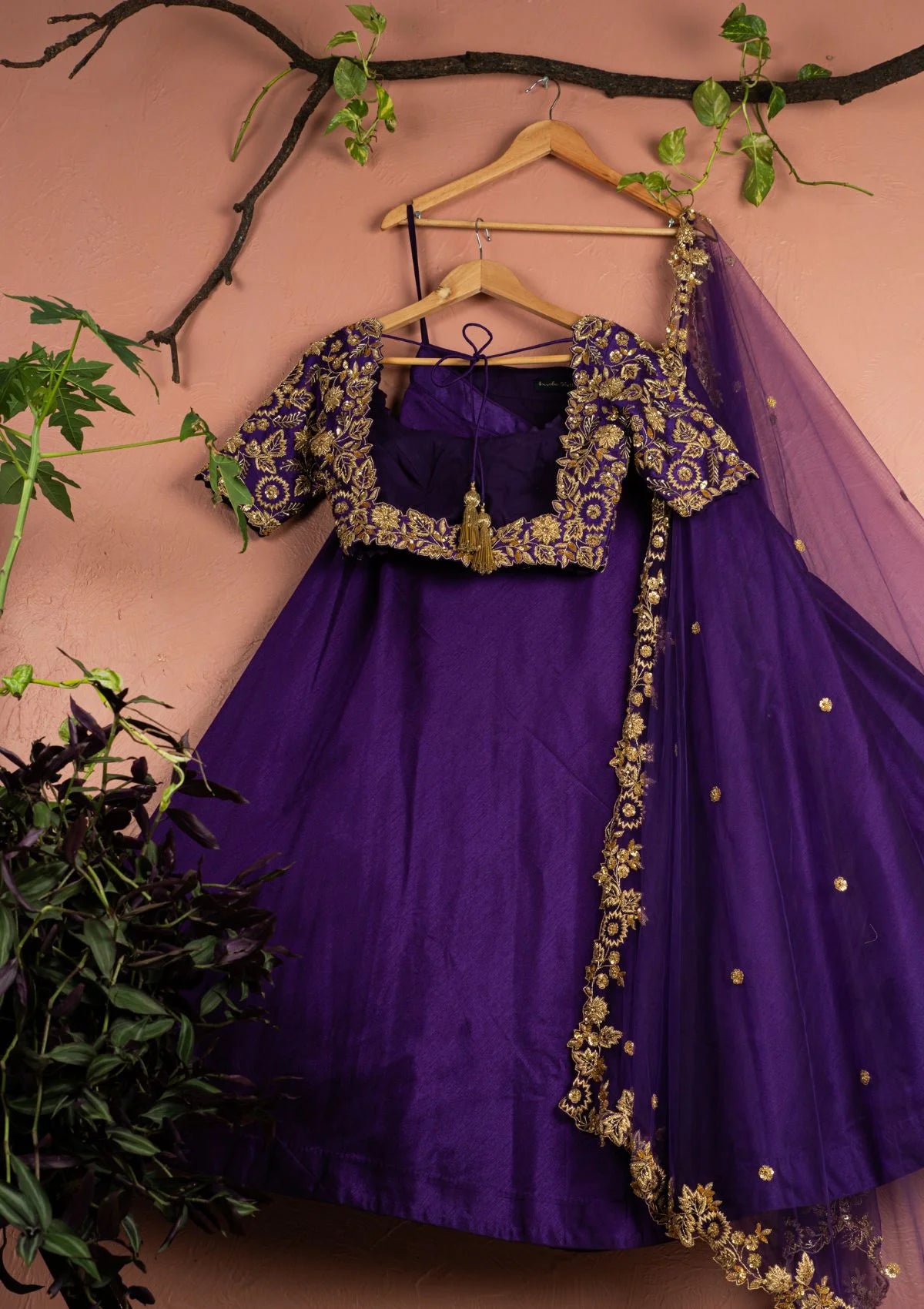 Violet Lehenga Set