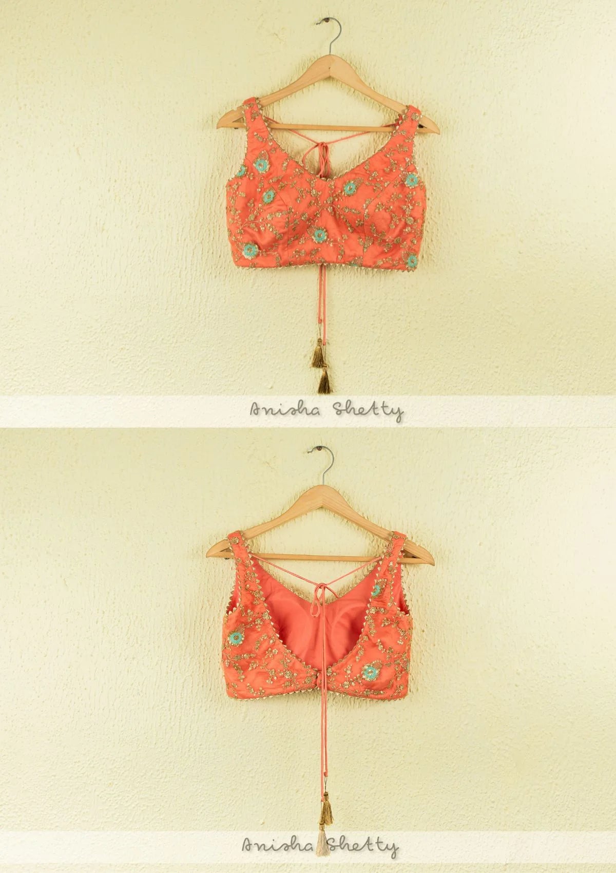 Melon Orange Lehenga Set