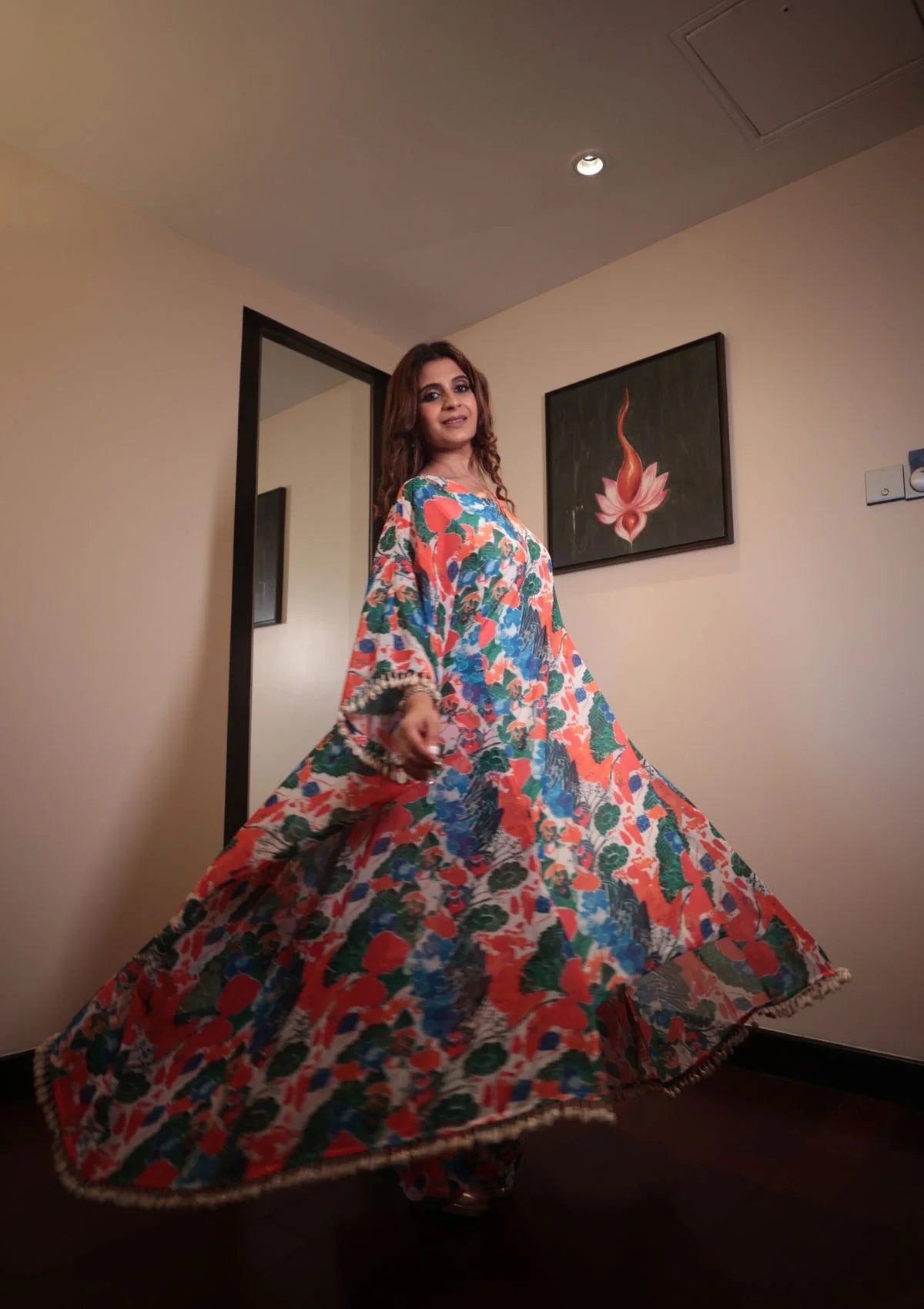 Floral Fiesta Kaftan Co-Ord Set