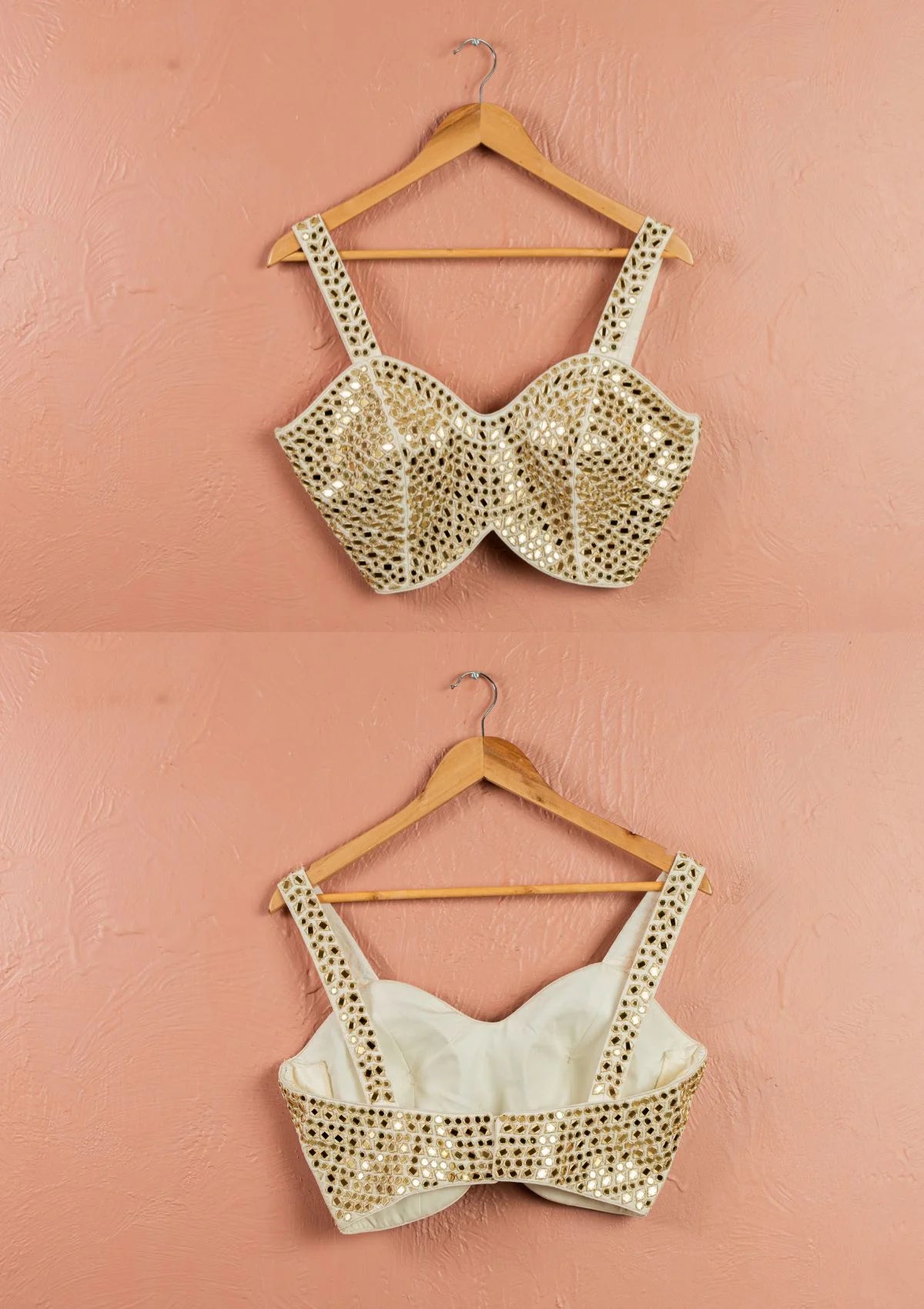 Ivory Mirror Brilliance Blouse with Sharara Set