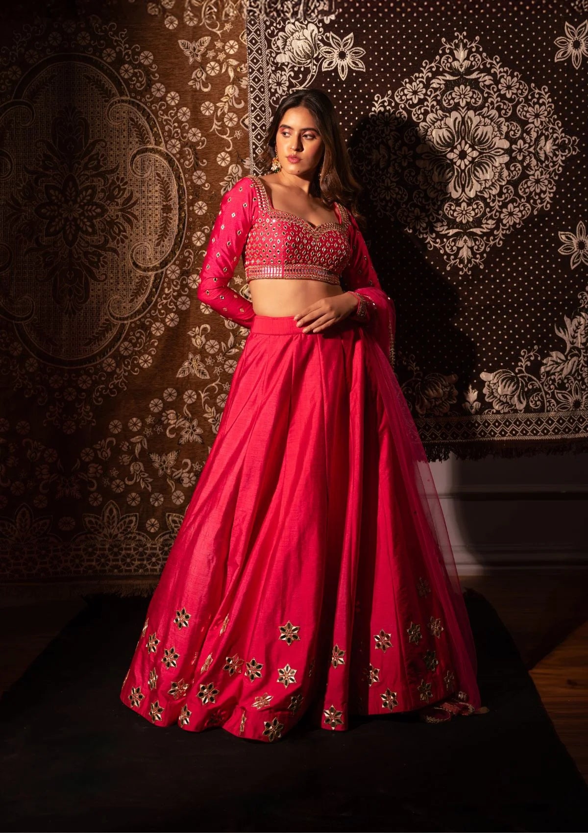 Raspberry Pink Lehenga Set