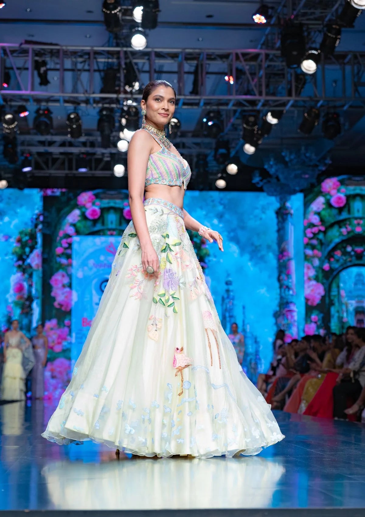 The Flamingo Flock Lehenga In Powder Yellow