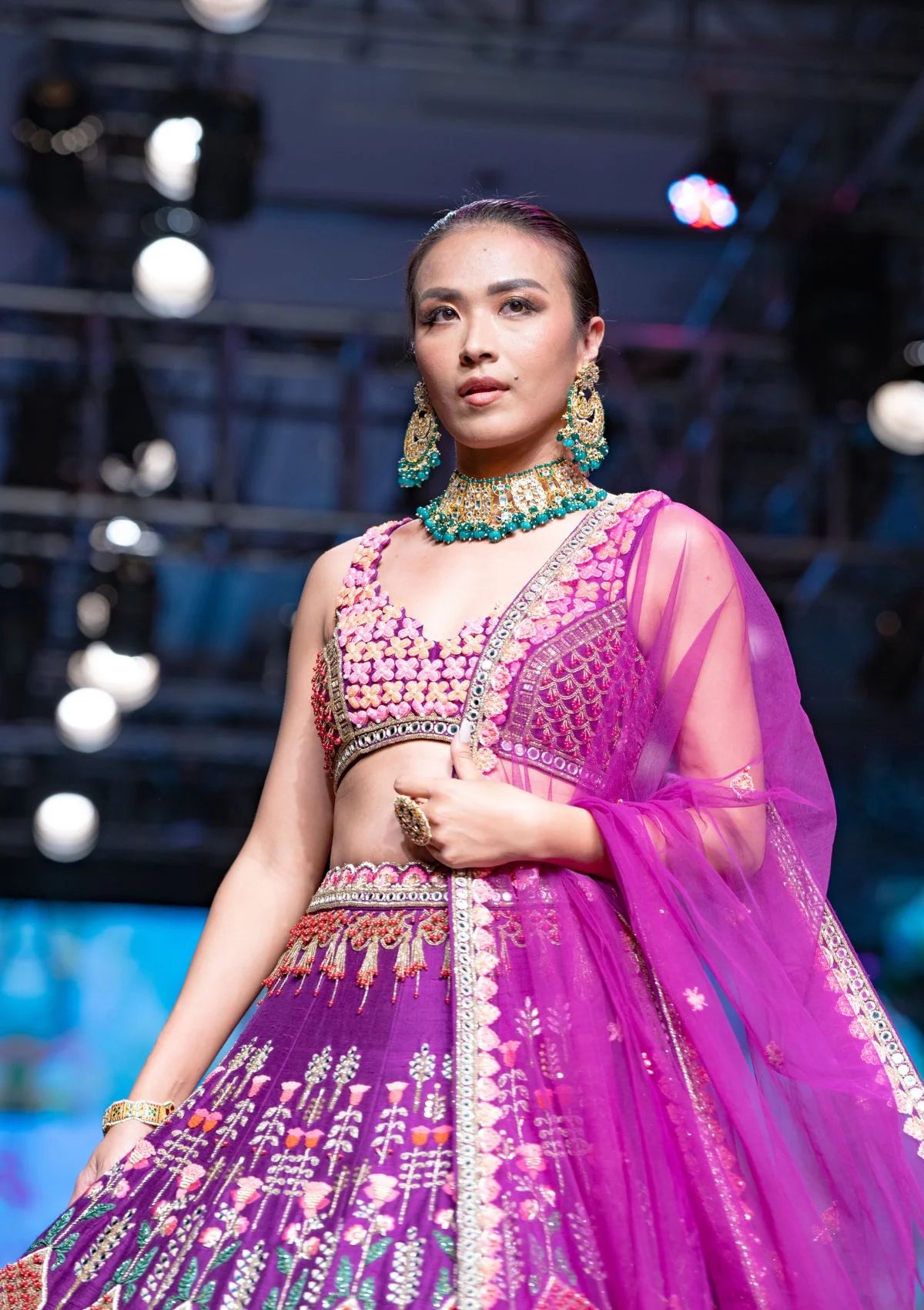 The Flamingo Garden Lehenga Set