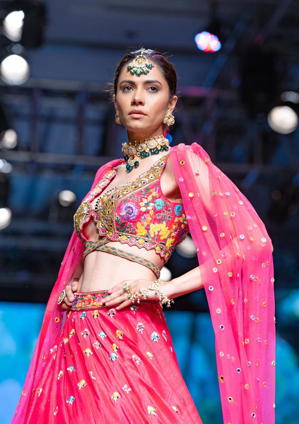 The Flamingo Fiesta Lehenga Set