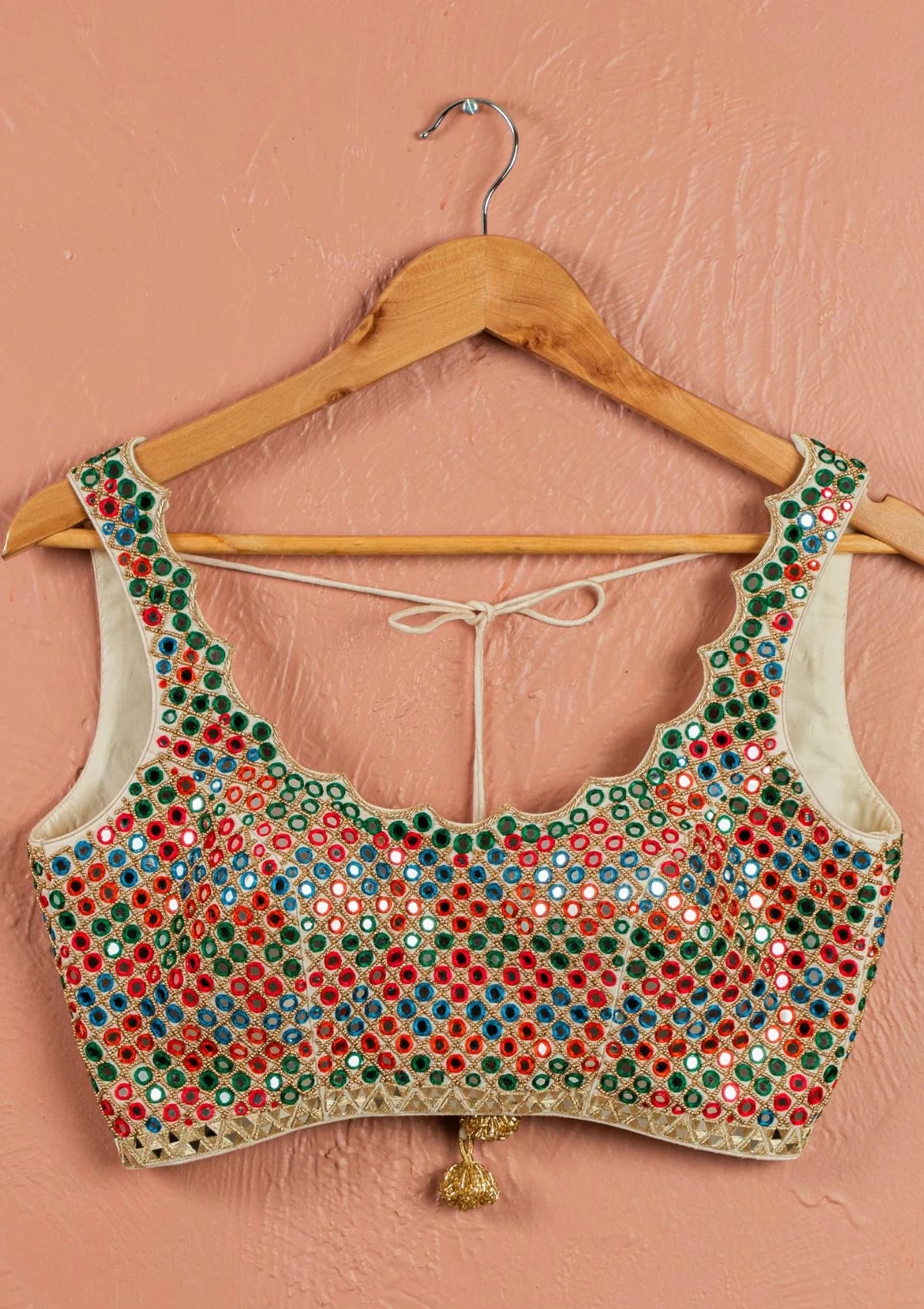 Floral Fiesta Sharara with Kaleidoscope Mirrorwork Blouse Set