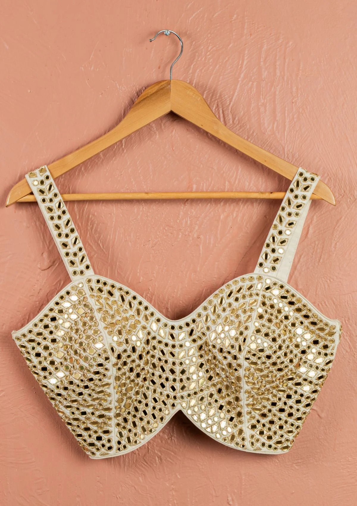 Ivory Mirror Brilliance Blouse with Sharara Set