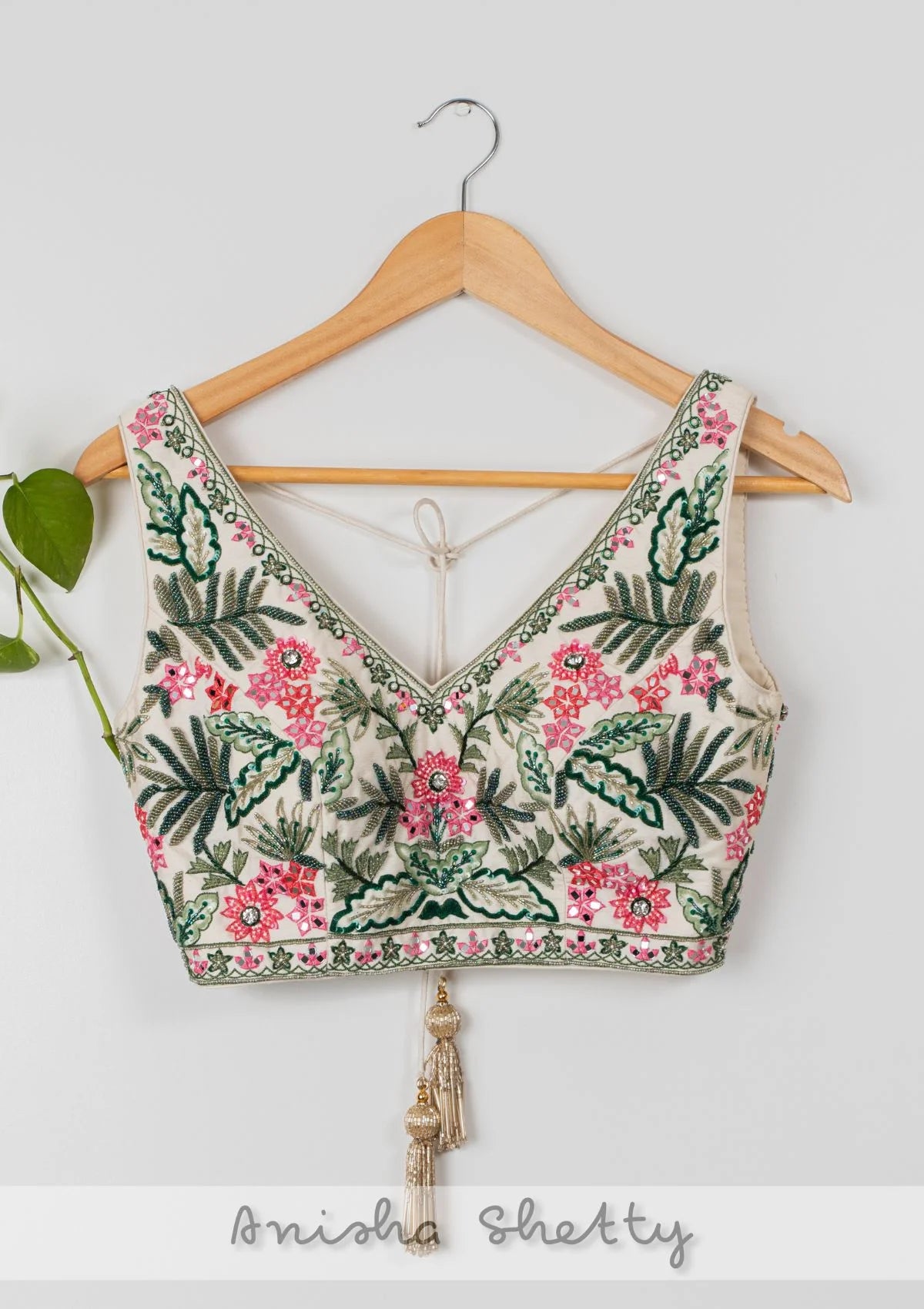 Tropical Bloom on Ivory Sands Sharara Set