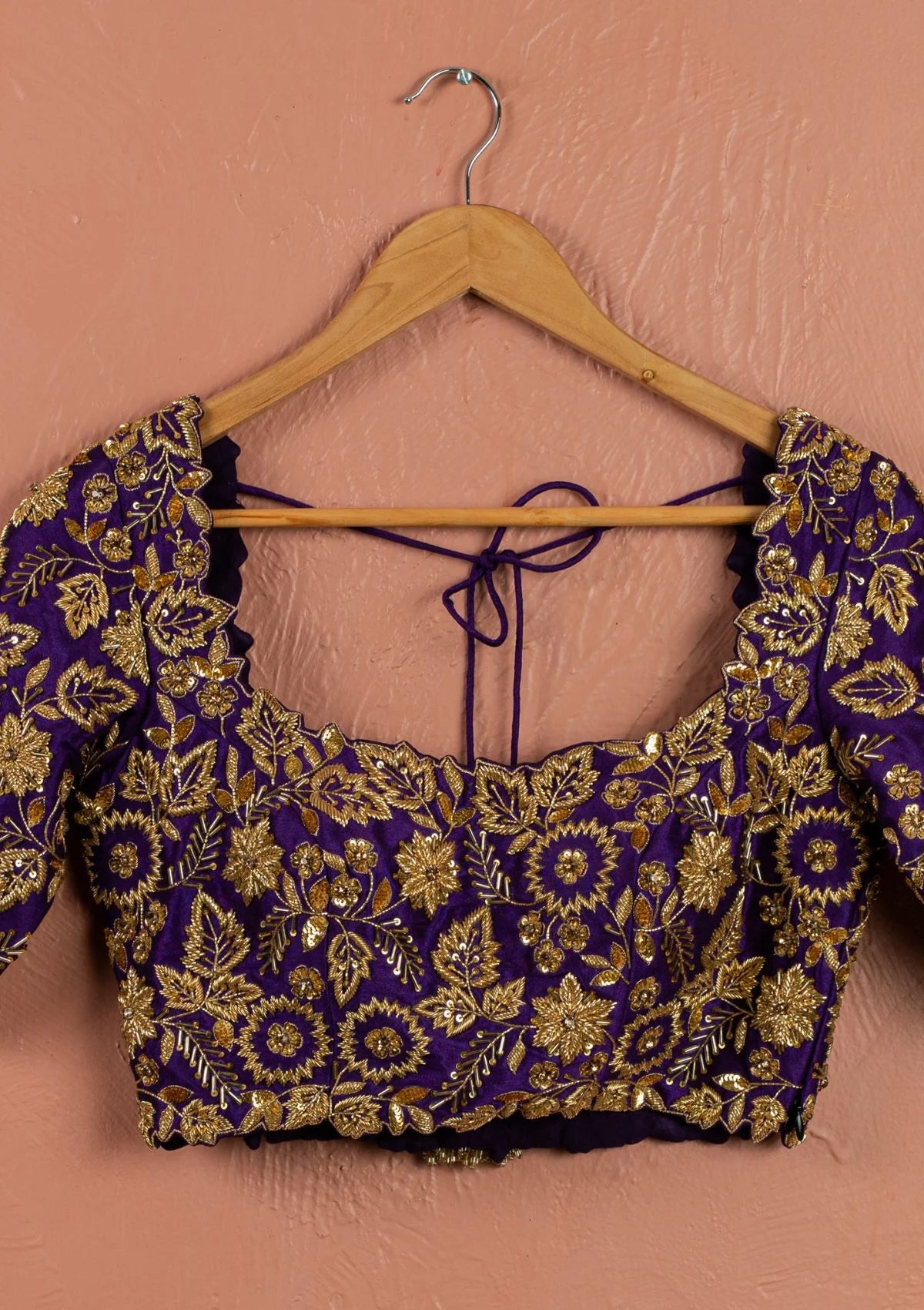 Enchanted Violet & Gold Lehenga Set