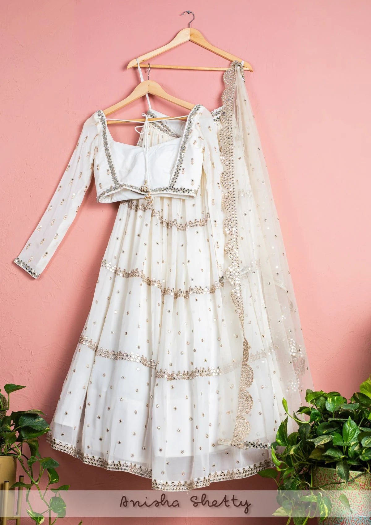 Ivory Mirror Lehenga Set