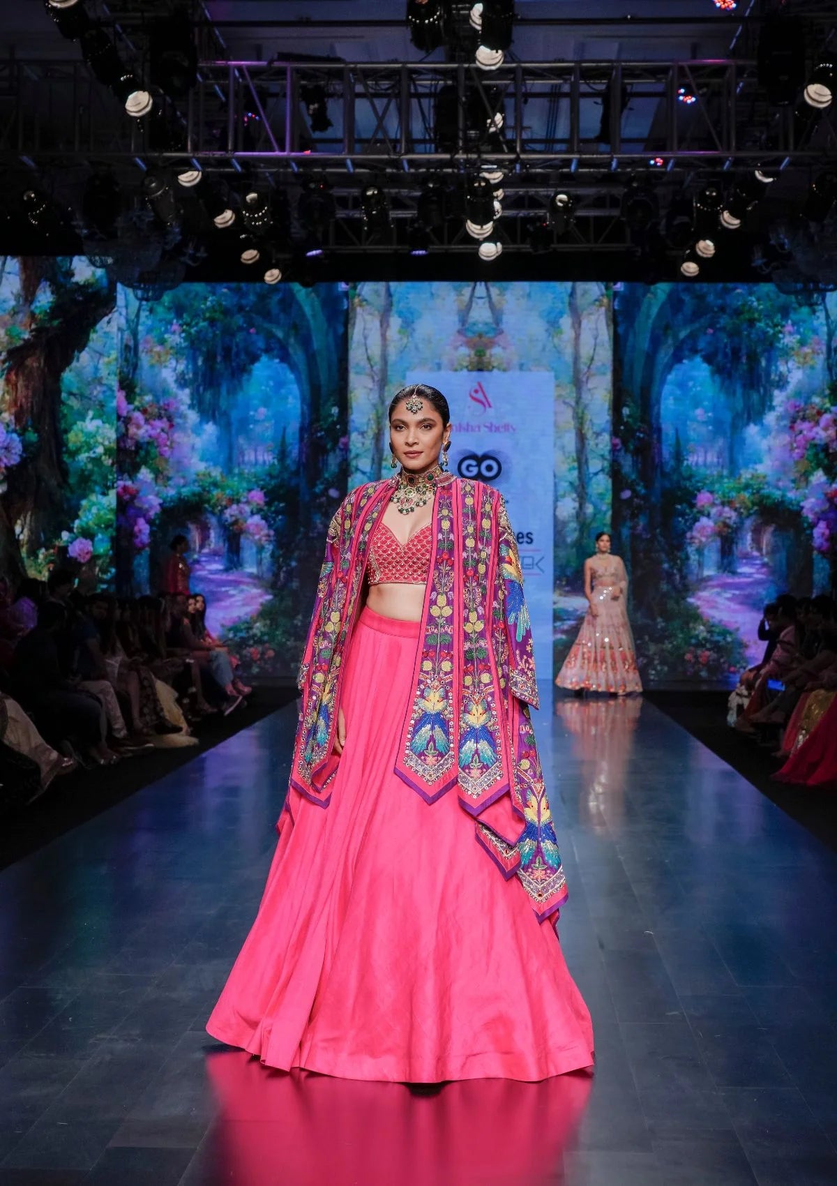 The Grandiose Toucan Anarkali Jacket Lehenga Set