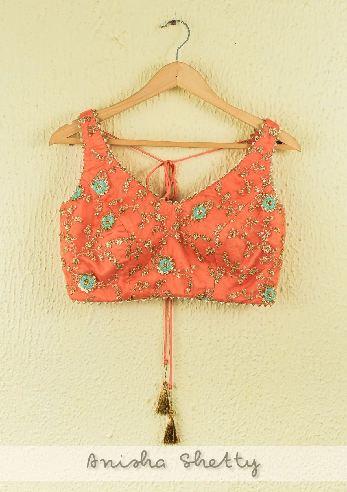 Melon Orange Lehenga Set