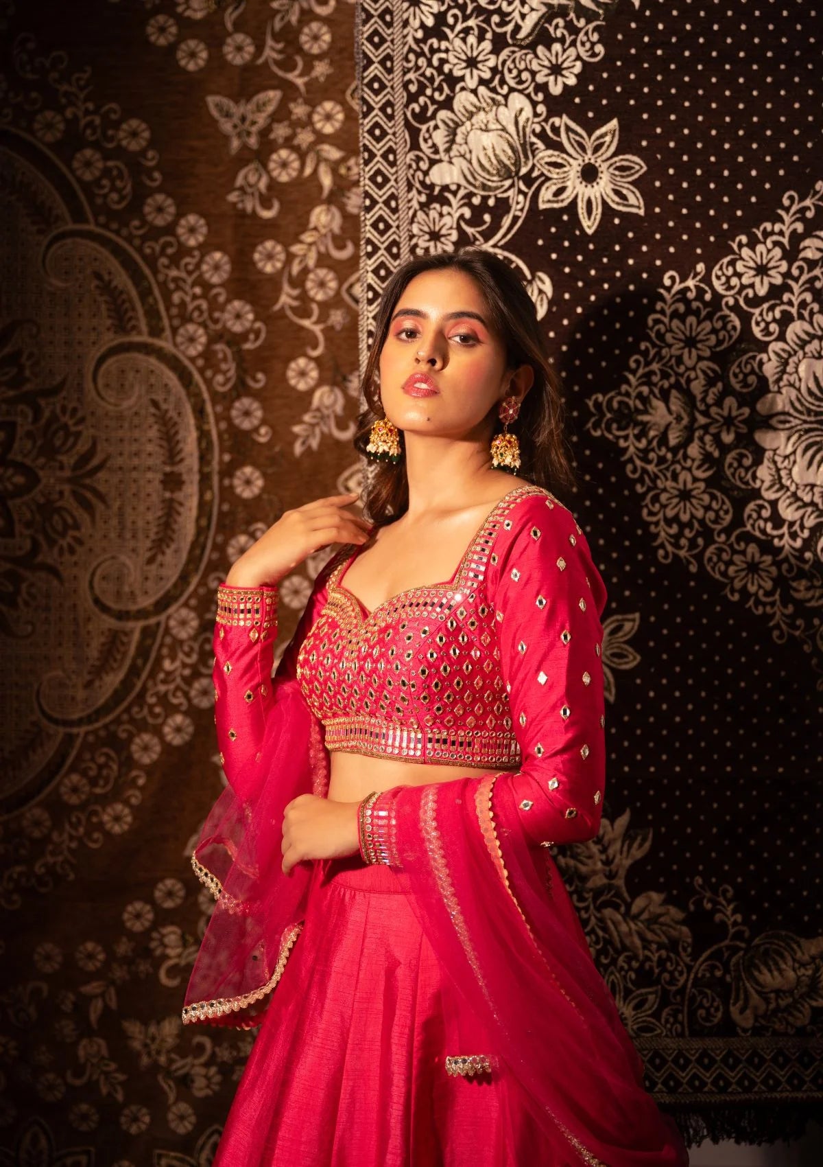 Raspberry Pink Lehenga Set