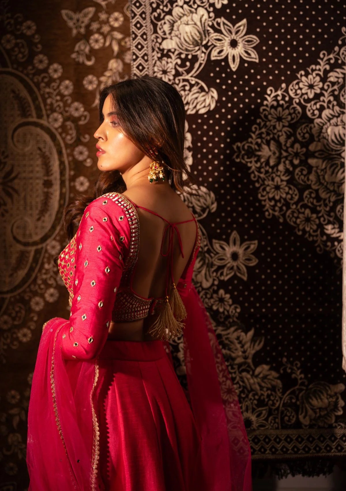 Raspberry Pink Lehenga Set