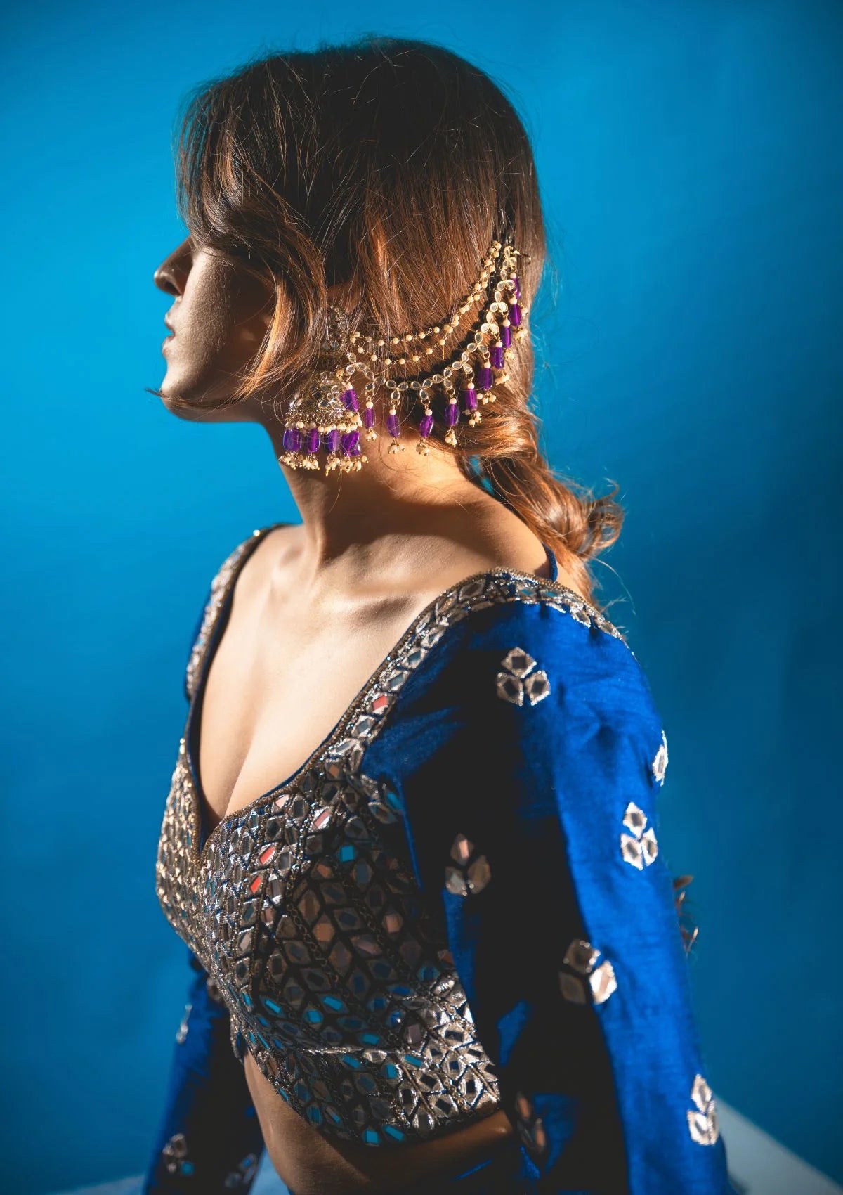 Navy Blue Lehenga Set