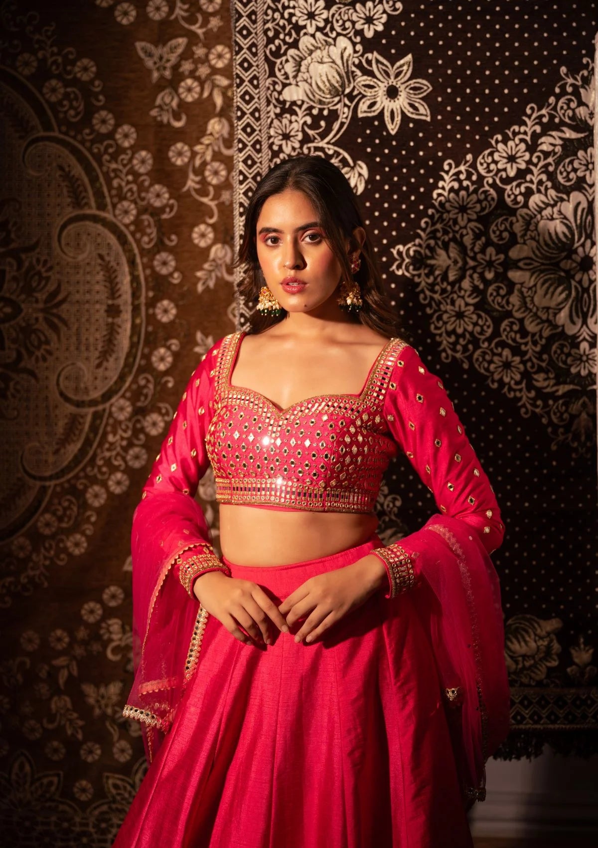 Raspberry Pink Lehenga Set