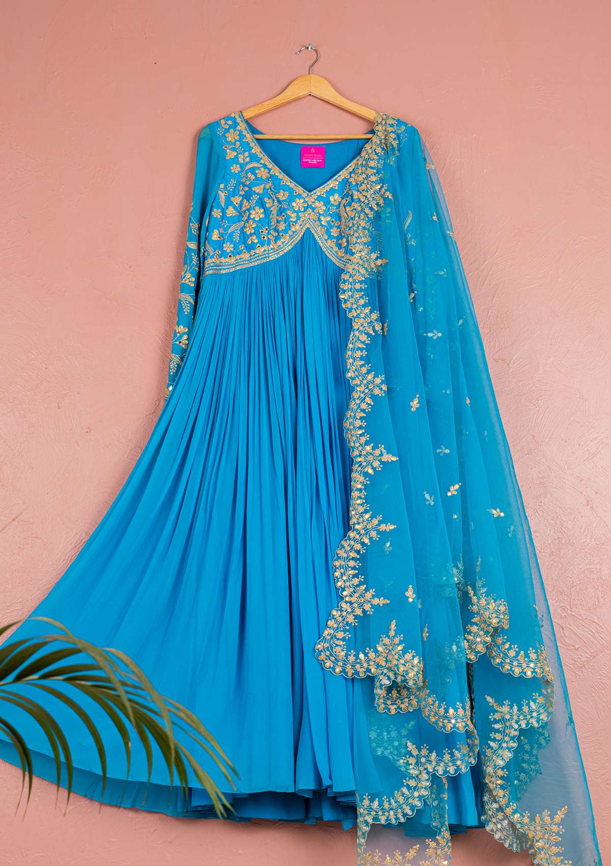 CAPRI BLUE GOTA ANARKALI SET