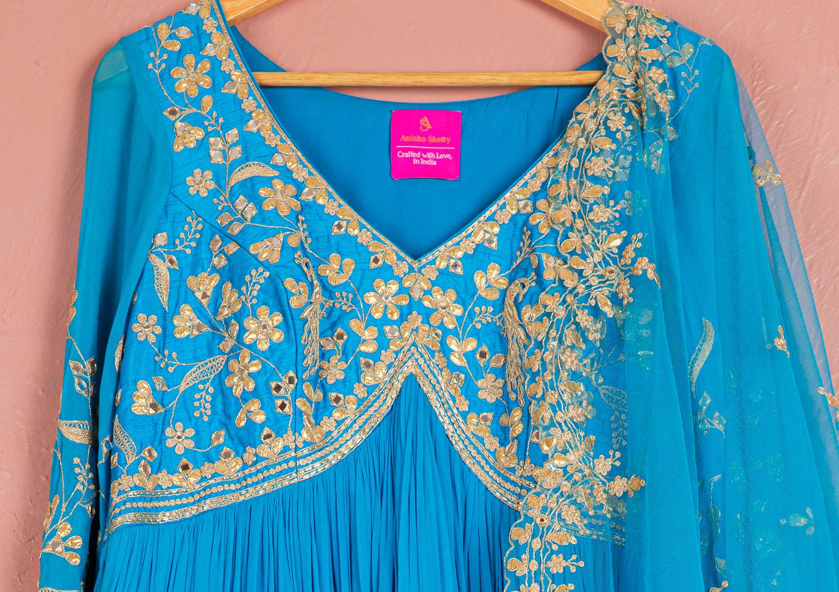 CAPRI BLUE GOTA ANARKALI SET
