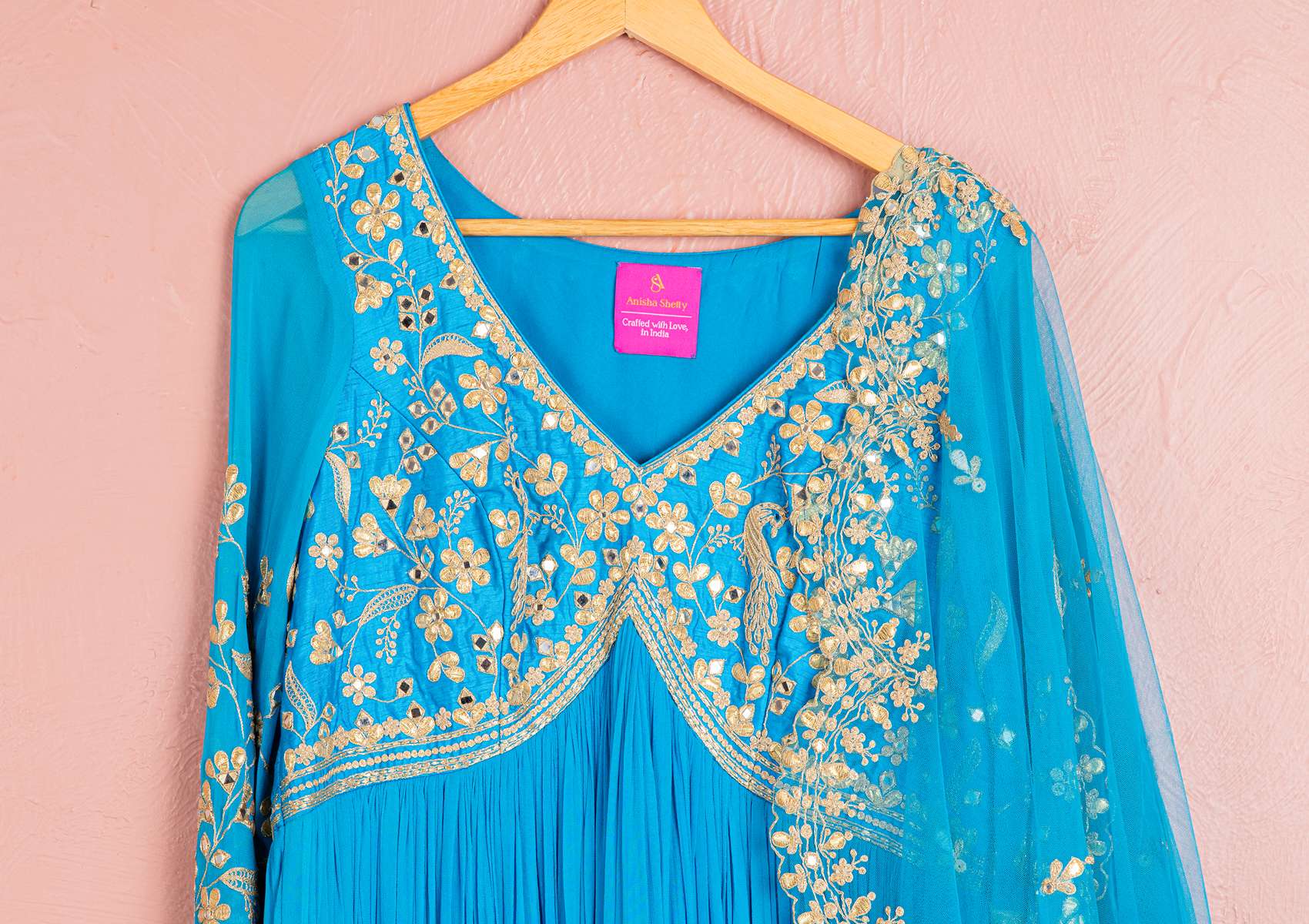 CAPRI BLUE GOTA ANARKALI SET