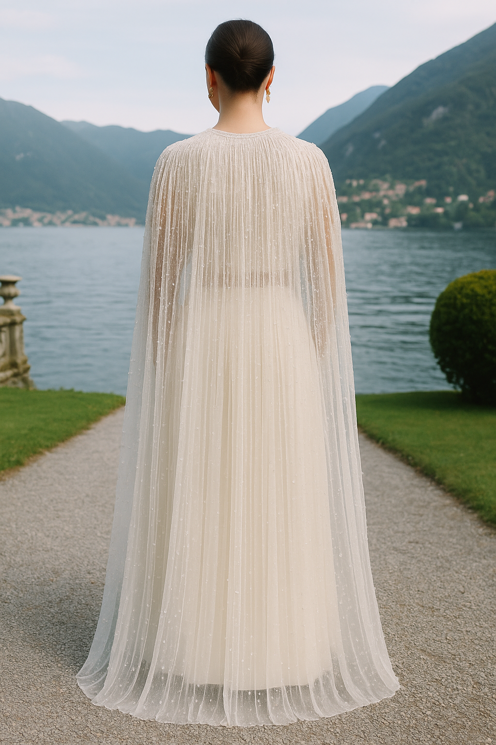 OYSTER BLOOM CAPE SKIRT SET