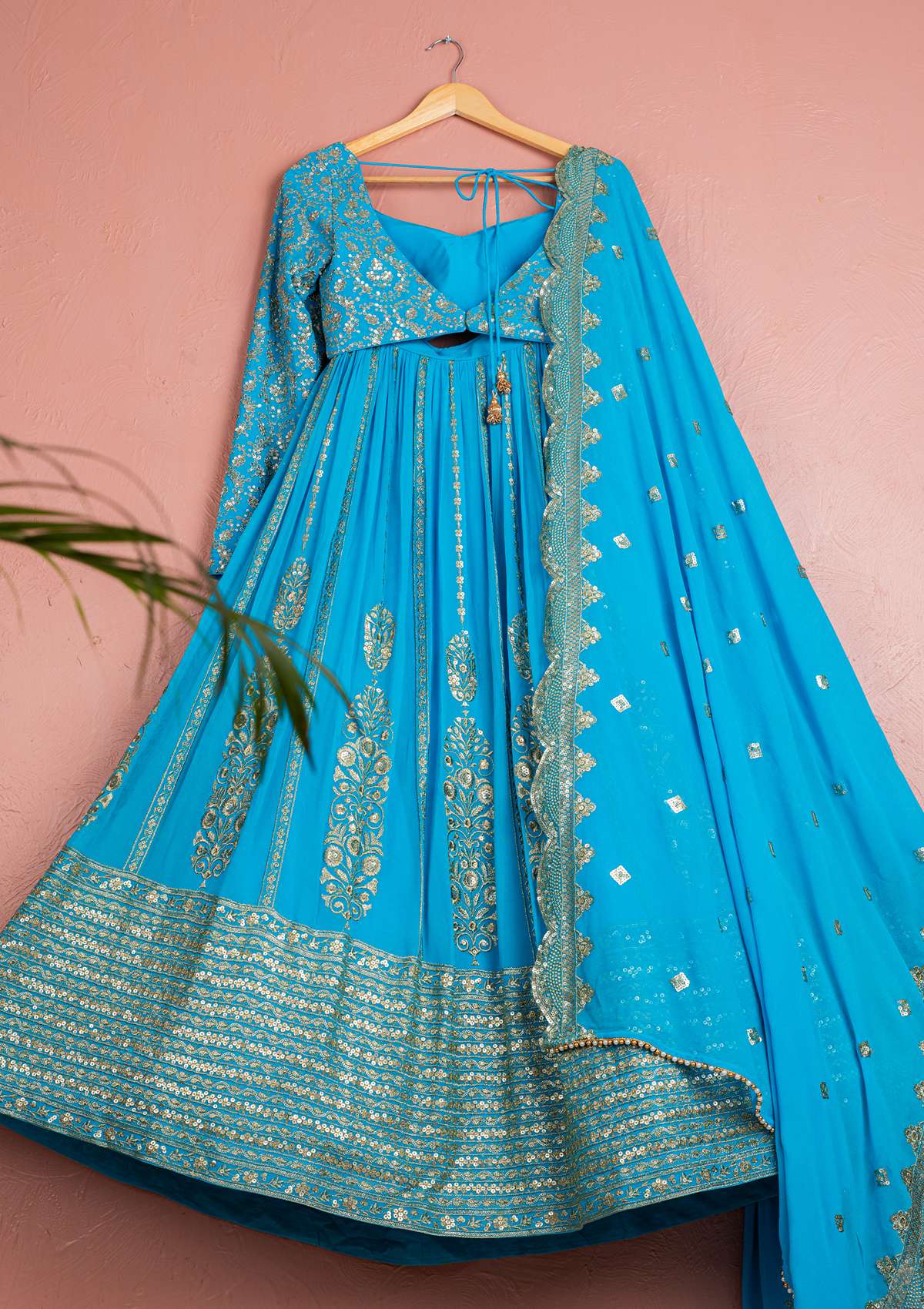 CAPRI BLUE LEHENGA SET
