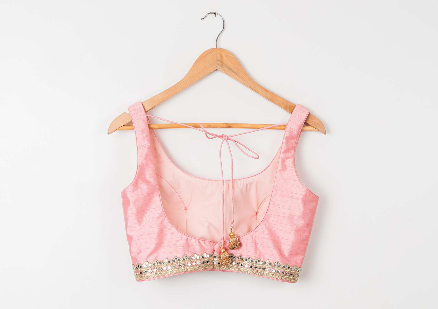 PEACH LEHENGA BIG FLOWER MOTIF SET