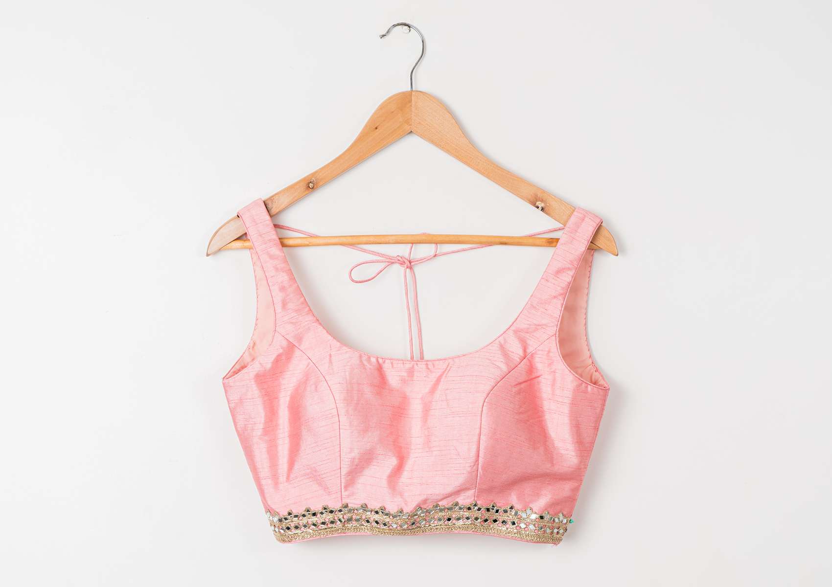 PEACH LEHENGA BIG FLOWER MOTIF SET