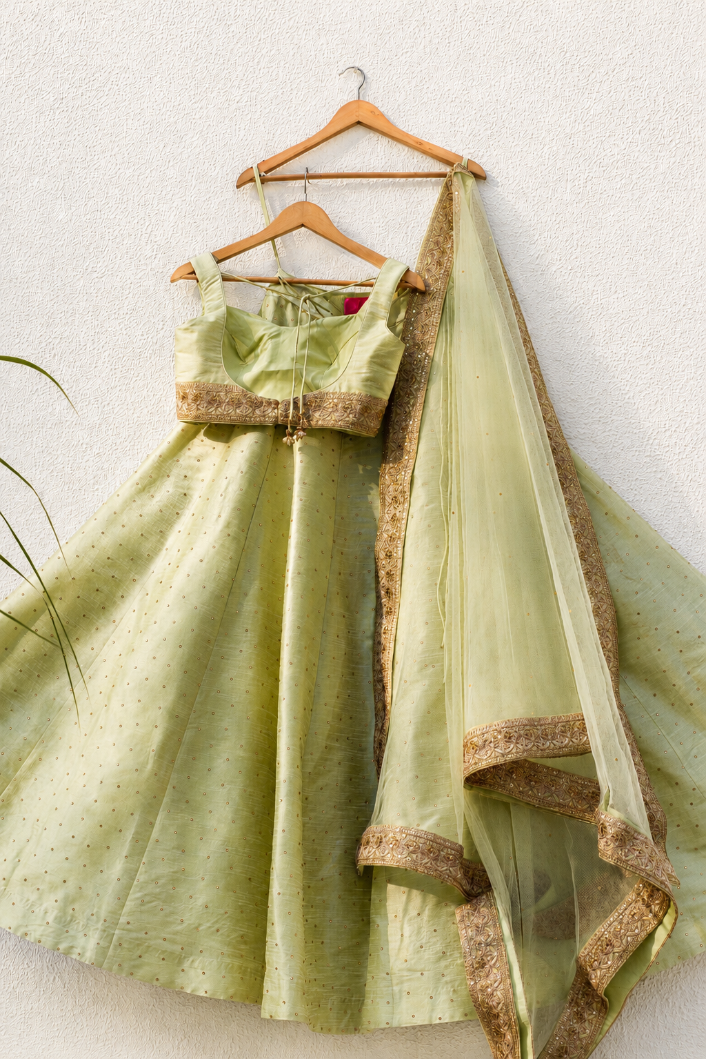 MINT GREEN STONEWORK LEHENGA SET