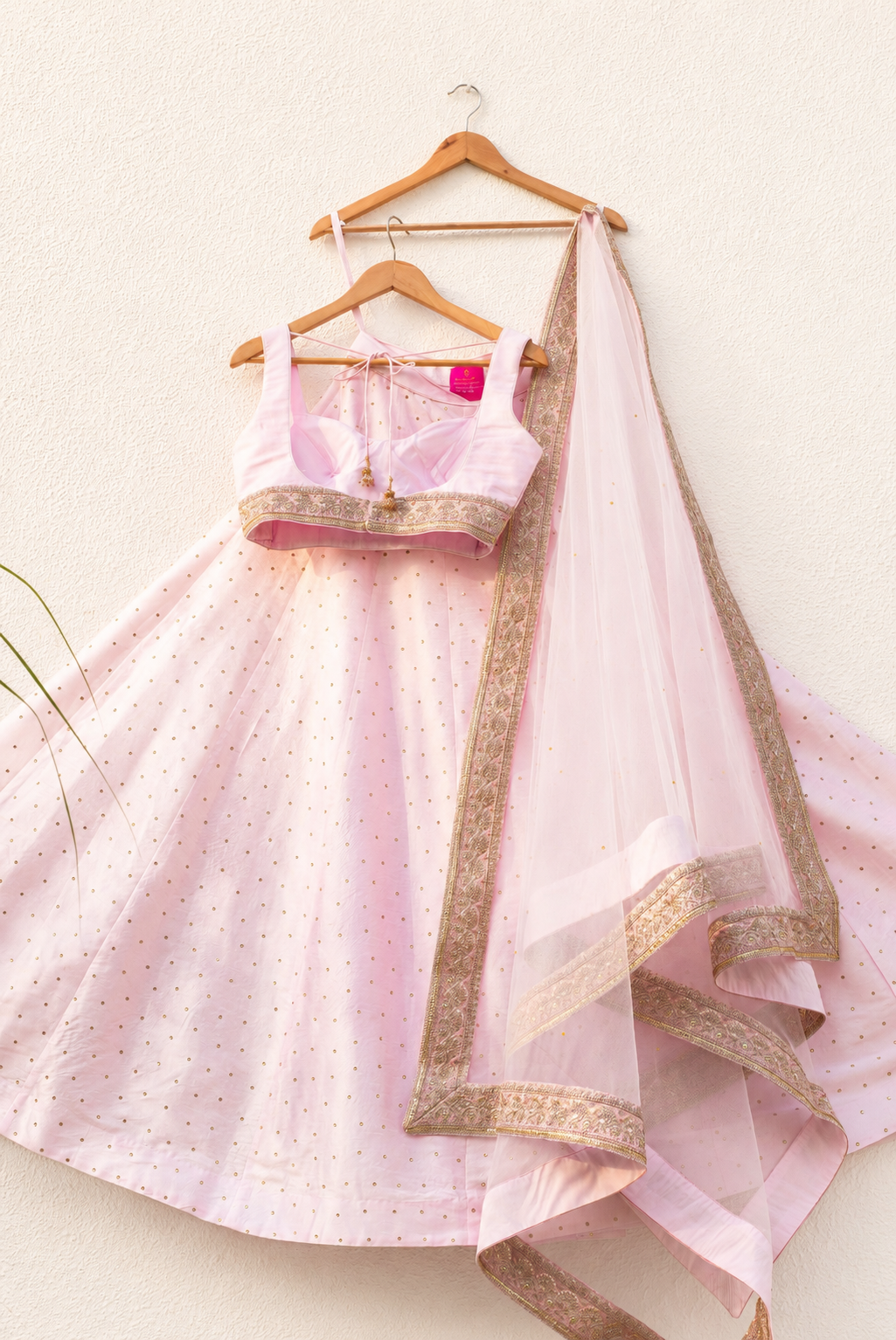 PINK STONEWORK LEHENGA SET
