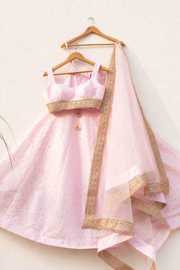 PINK STONEWORK LEHENGA SET