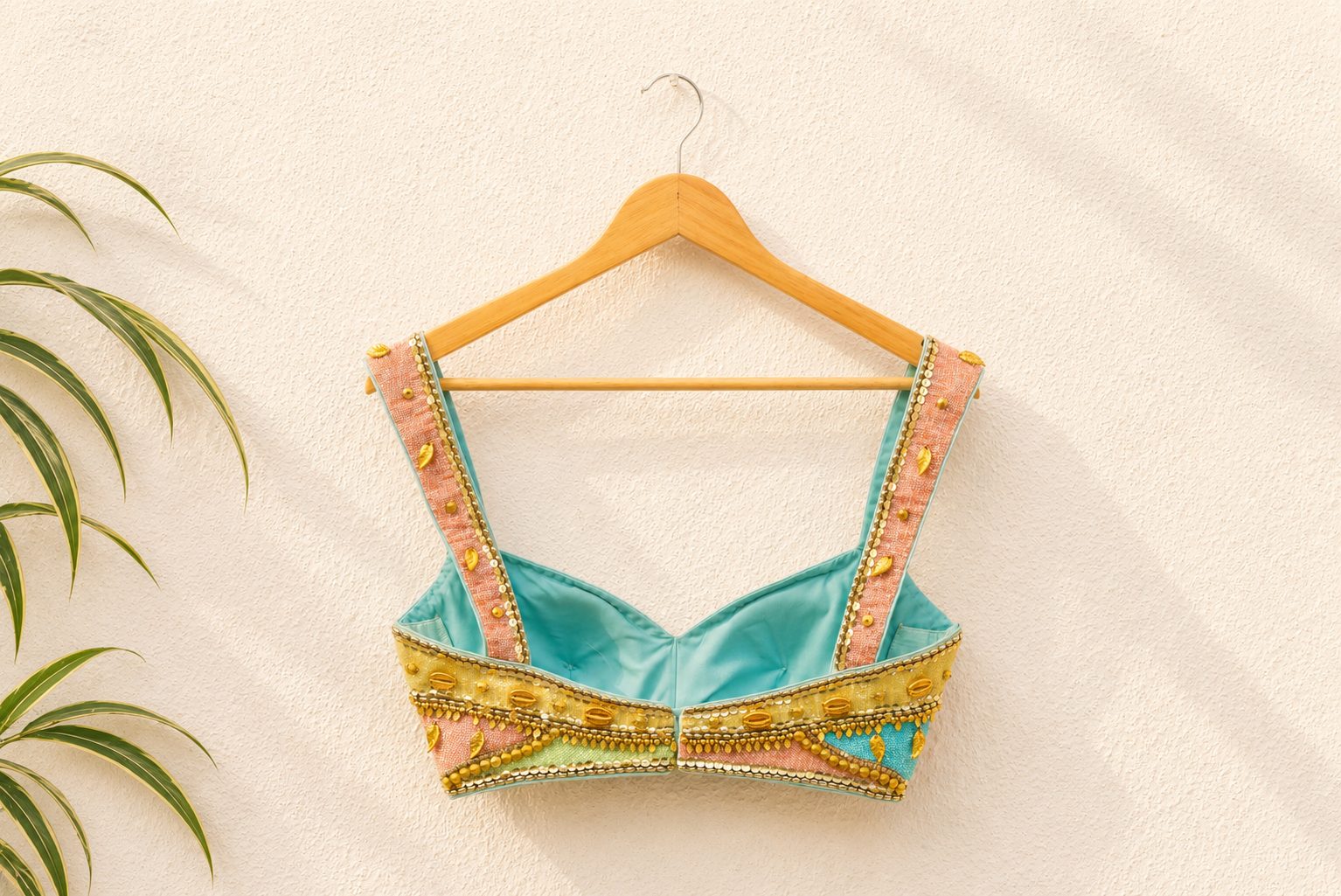 MULTICOLOUR LEHENGA WITH MULTICOLOUR CUTDANA BLOUSE SET