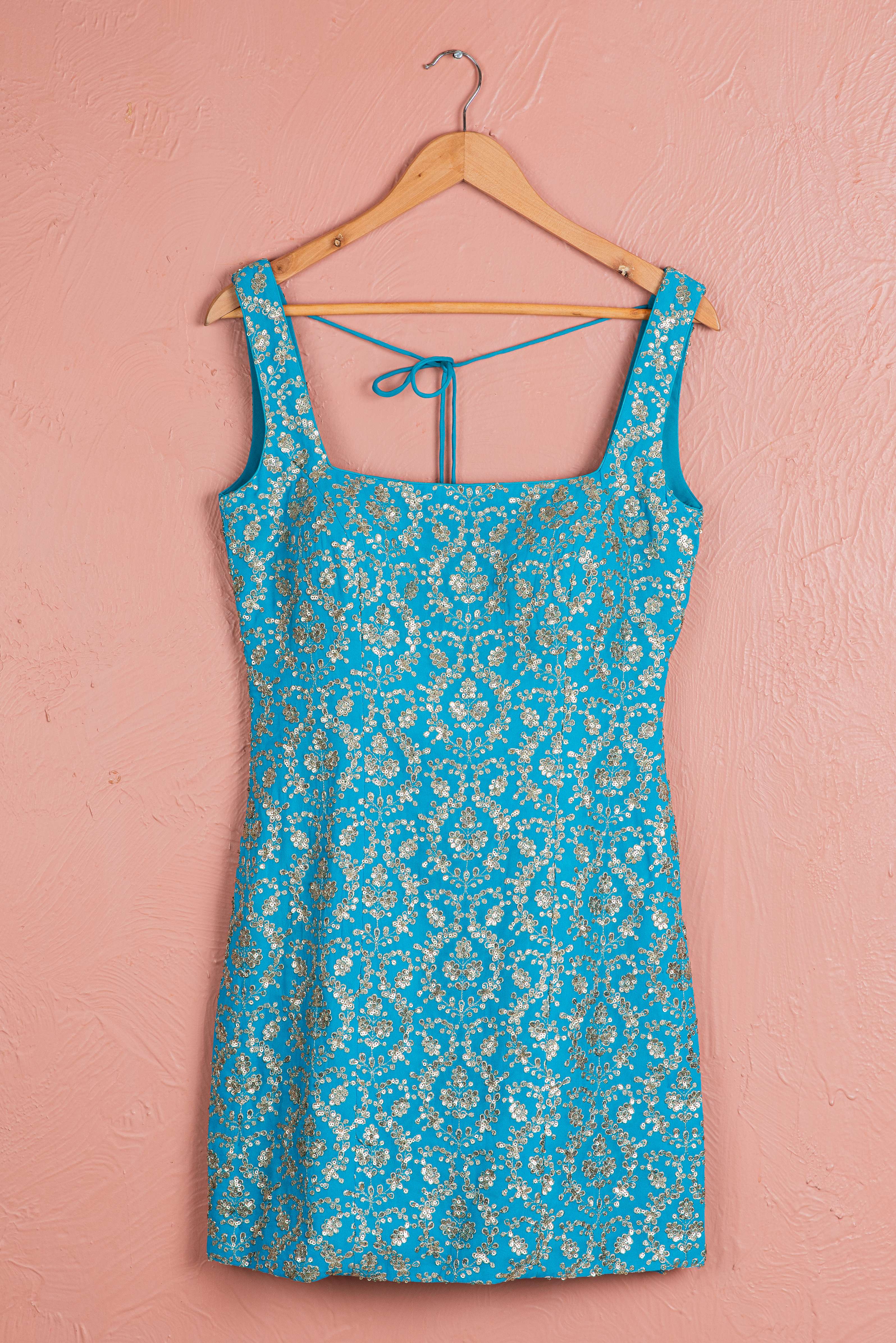 CAPRI BLUE SEQUIN SHARARA SET