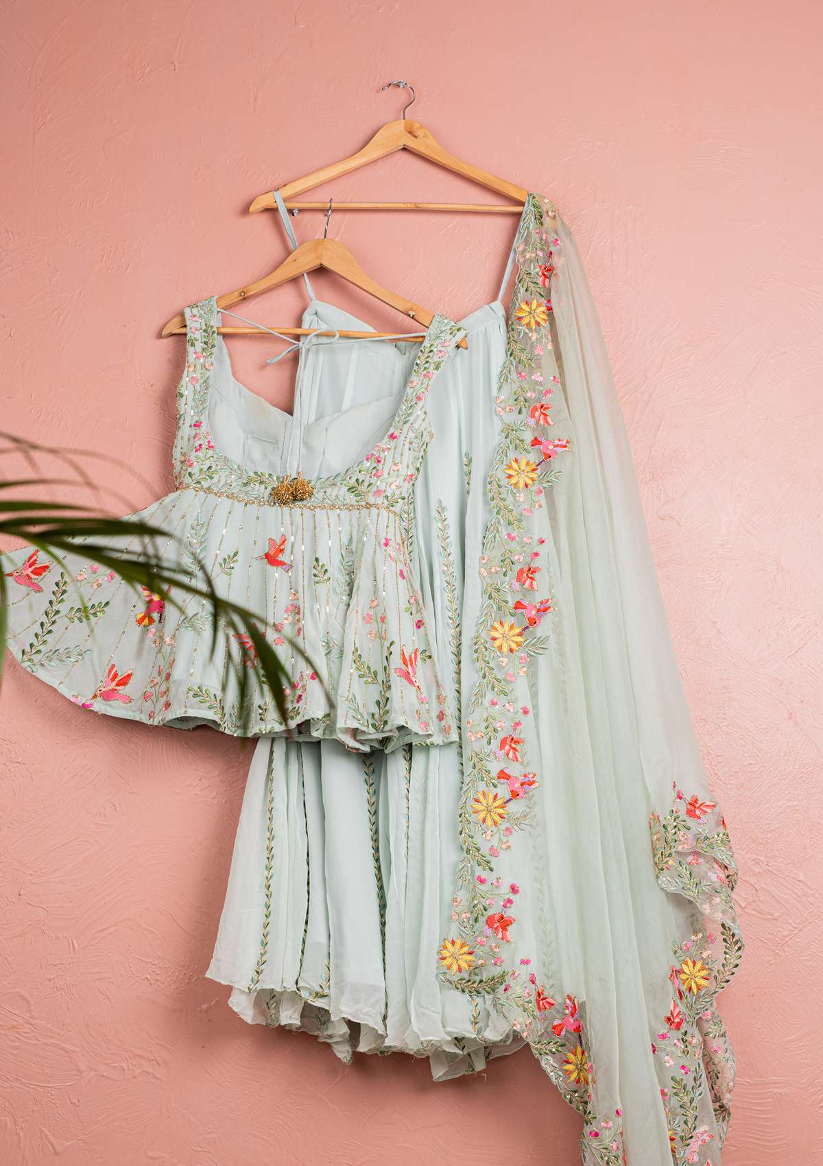 MINT GREEN HUMMING BIRD SHARARA SET