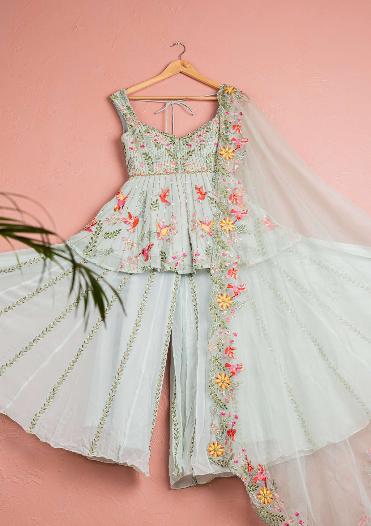 MINT GREEN HUMMING BIRD SHARARA SET