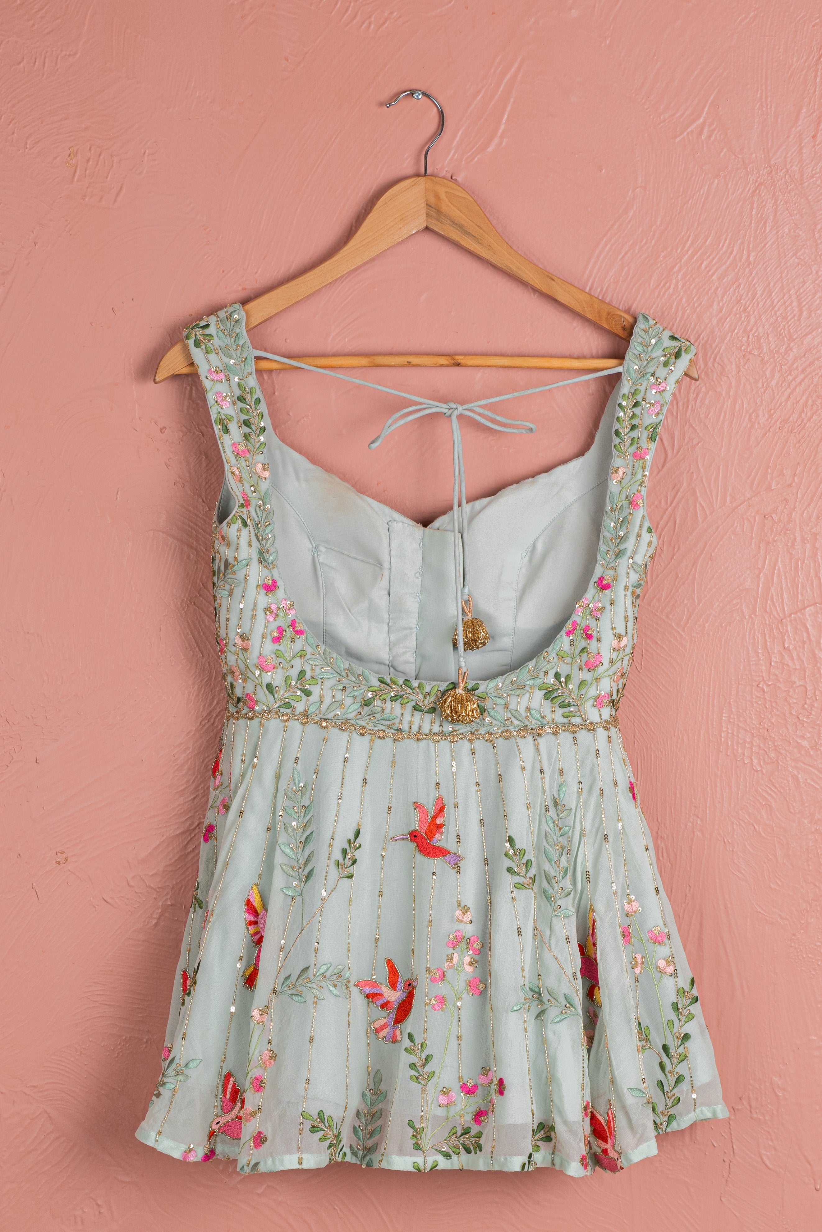 MINT GREEN HUMMING BIRD SHARARA SET