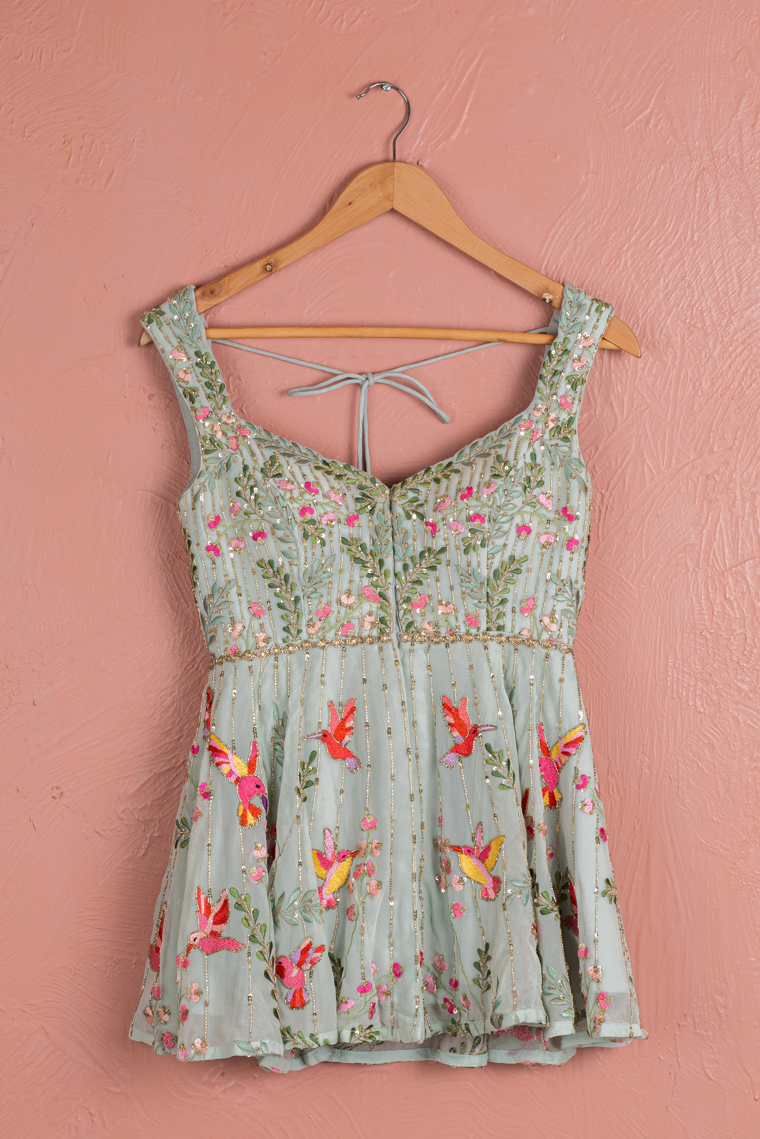 MINT GREEN HUMMING BIRD SHARARA SET