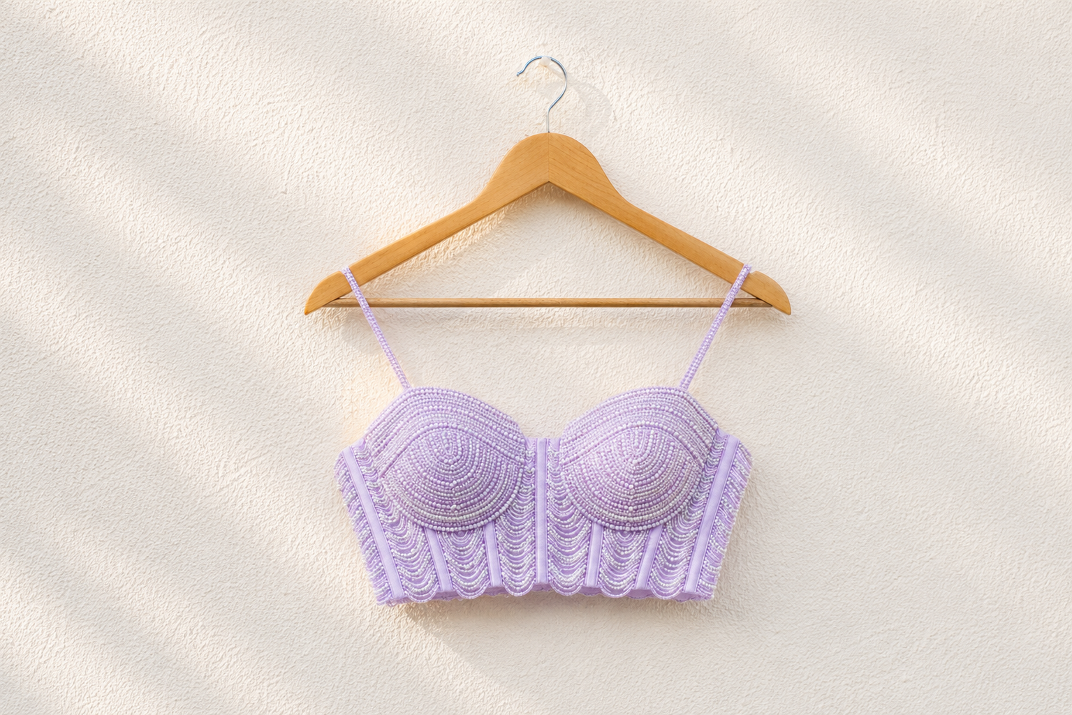 LILAC PEARL AND CUTDANA BLOUSE WITH GOERGETTE SHARARA