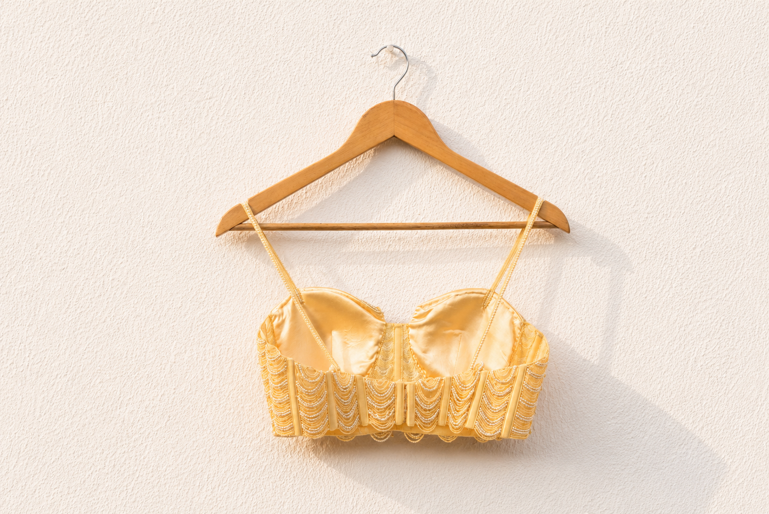 HONEY YELLOW PEARL AND CUTDANA BLOUSE WITH GOERGETTE SHARARA